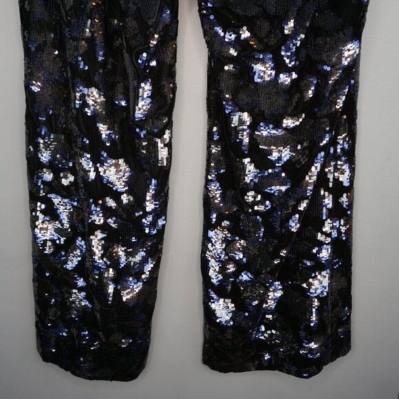 New Lafayette 148 New York Embellished Velvet Gates Bootcut Black Pant size 6 - Picture 14 of 16